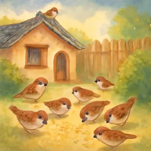 참새 떼가 자기 집 마당에 있는 곡식을 먹은 꿈 [꿈해몽]