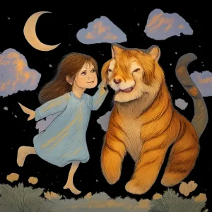 호랑이나 사자와 재미있게 논 꿈 [꿈해몽]