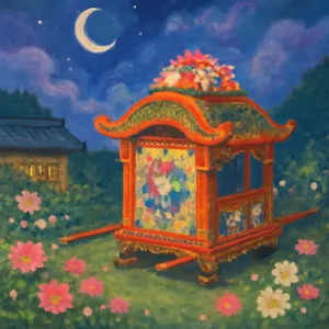 마당에 꽃상여가 있었던 꿈 [꿈해몽]