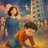 엄마가 유명해져서 사람들이 둘러싸서 내가넘어졌다 근데 앞에서 아파트에서 사람이 떨어졌다 그런뒤에 웃었다 [꿈해몽]