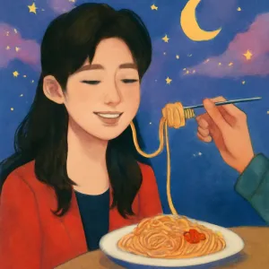연예인과 사귀고  누군가에게 스파게티를 얻어먹었딘 [꿈해몽]