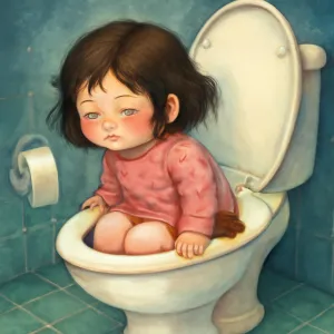 화장실에서 변기뚜껑이 열려있는지 모르고 앉았다가 변기 안으로 엉덩이가 들어갔는데 똥이 엉덩이 묻은꿈 [꿈해몽]