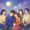 현남친과 전남친 둘 다 있고 친구들이 있는 곳에서 다들 앉아 있었는데 전남친이 나의 어깨에 기대고 사귈때처럼 애틋하게 있는 장면 [꿈해몽]