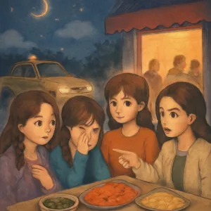 김보민,김수아,하지현, 나는 택시타고 분식집으로 간다. 난 유튜브에 연기관련 레슨 영상, 옷 영상 보고나서 김수아가 엄마없냐고 무례하게 물어서 꾹 참고, 고개만 끄덕였다. 김수아가 에스파노래듣고 울었다고 하자 우린 의아한다. 에스파 노래는 당당한 파워풀한 노래인데 왜 울어? 라는 생각이 들었지만 눈치없는 김보민이 왜 우냐고 코치코치 캐물어서 내가 사람마다 다른거라고 왜 존중 못하냐고 화내고 분식집에 도착한다. 손님은 바글바글해 자리잡고 앉았는데 막내숙모가 우리테이블에 떡볶이,미역국,궁중떡볶이,김치를 식판채 내뚜었다.  [꿈해몽]