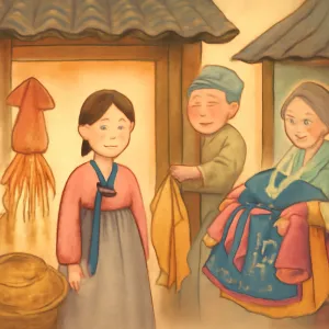 건머물가게를 하는데 옆가게늘 정리했다고 오징어며 황태등 여러가지물건을 갖다줌 또 다른가게도 한복등 여러가지 옷을 가져옴 [꿈해몽]