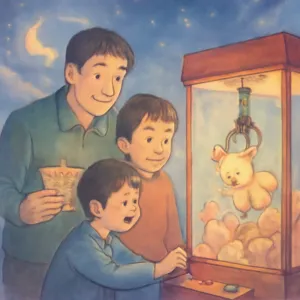 아버지와 형제와 함께 뽑기장을 가서 5만원을 받고 놔눠가져 인형뽑기를 해서 나만 성공하는 꿈 [꿈해몽]