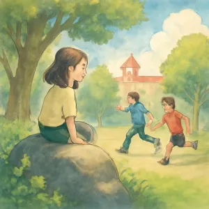 공원 바위위에서 쉬고있는 내 앞에 학교 같은반 남자애들이 술래잡기 하며 놀고있는 꿈 [꿈해몽]