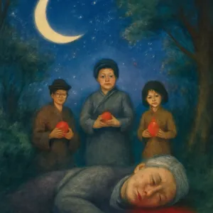 돌아가신 시어머니가 사과를 나눠먹으라고 사람들을 보냈는데 찾으러가보니 머리가 터져서 **있었음 [꿈해몽]