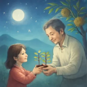 돌아가신 아버지가 밤나무를 심으라고 묘목두개를 줬다 [꿈해몽]
