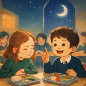 밤에 전교생과 함께 급식실에서 급식을 먹는데 내가 제일 제일 싫어하는 애 앞에 앉게 되서 걔가 내가 하는 말을 따라하고 장난치는꿈 [꿈해몽]