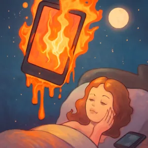 불에 약간 핸드폰이 녹아는데 내가 그냥하나사면되지하고 꿈에서 깼어요 [꿈해몽]