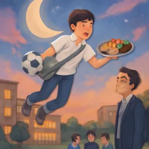 미술 동아리 친구들과 학교 뒷편에서 축구 시합을 하기로 해서 내가 음식과 축구공을 가져오는 역할 이어서 집에서 맛있는 김밥과 유부초밥을 만들고 돈가스를 사서 샤워하고 집을 나와 날아서 학교로 온 뒤 잠깐 숨 돌리던 중 연세 대학교에 입학한 유명 유튜버를 만나 잠깐 이야기 나누고 또다시 날아서 학교 뒷편 축구장으로 가서 음식을 세팅해 주자 친구들이 맛있다고 칭찬해 주었다 [꿈해몽]