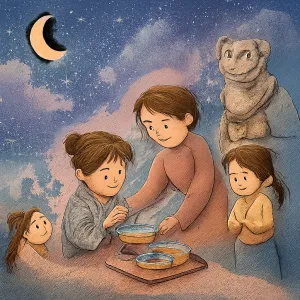 딸이 낮에 잠자다 꿈을 꿨는데 어느 길을 걷다가 옆을 보니까 스님이 목에 거는 묵주랑 호랑이 모형이 묵주랑 호랑이 모형이 만들어져 있다고 하더라고 돌로 만들어진 거, 그리고 꿈 장면에 엄마 딸 그리고 키우는 강아지 그렇게 나왔는데 꿈에서 어떤 여자아이가 스님을 입고 머리는 하나로 묶었는데 지저분했다고 하더라고 근데 우리 딸이 엄마한테 엄마 제 불쌍해 보여라고 하니까 엄마가 반찬 재료 있는 걸로 밥을 차려 상을 차려줬다고 했는데 그 아이가 맛있게 밥을 먹고 엄마랑 나한테 고맙다고 하면서 꼭 보답할게요. 엄마하고 나한테 꼭 보답한다라고 한 꿈 [꿈해몽]