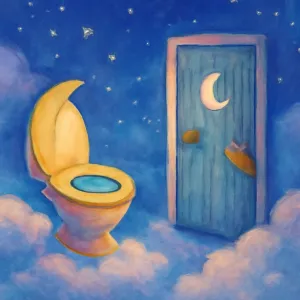 변기물 공중화장실 문 두드려 [꿈해몽]