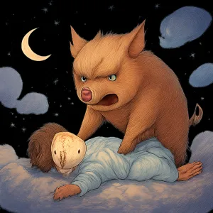 성난 돼지가 자신을 쓰러트리고 발로 밟은 꿈 [꿈해몽]