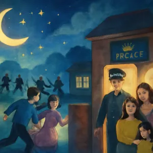 여섯명이 우리 둘을 칼을들고 해치러오는데 경찰서 까지 도망을가 도움을 청해 같이 일망타진함.그후 면회를 가서 친해짐.그리고 여자 지인들이  도움을 줌.가족과도 행복함 [꿈해몽]