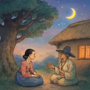 당산나무 초가집에서 젊은여인과총가들과 긴대화 [꿈해몽]
