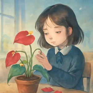 학교에서 키우는 안시리움이 제 옆에 있어서 살짝 건들였는데 꽃대가 제가 건들일 때마다 떨어지고 결국엔 식물이 죽는 꿈을 꿨습니다 [꿈해몽]