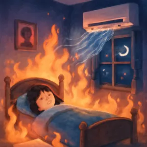 방에 갇혀서 엄마가 불을 질렀는데 에어컨을 켜서 불을 껐는데 학교 시간표 끝 부분만 탄 꿈 [꿈해몽]