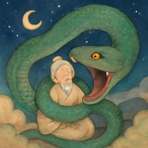 조상이 큰 뱀에게 잡아 먹힌 꿈 [꿈해몽]