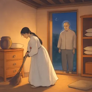 소복입은사람이 집안을 깨끗하게 정리해놓고 사라지고  돌아가신 친정아버지가 나타나신꿈 [꿈해몽]