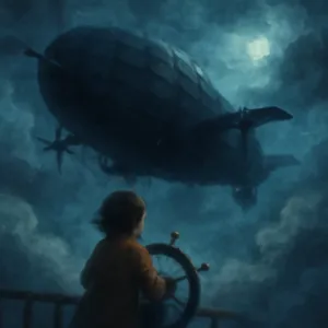 어마어마하게 큰 비행정을 직접 조종하면서 하늘 위로 계속 올라갔다 날씨는 어둡고 구름이 많아서 앞이 잘 보이지 않아 좀 무서웠다  [꿈해몽]