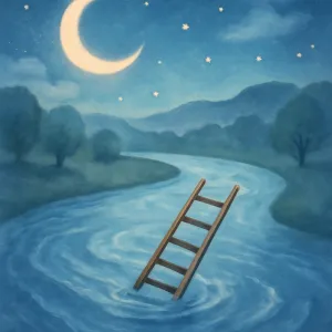 큰 강물에 사다리가 떠내려간 꿈 [꿈해몽]