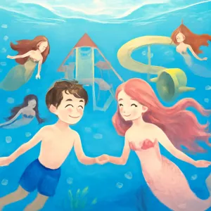 꿈속에서 여러 아름다운 인어들과 바다에서 해수욕을 하거나 워터파크에서 놀았어요. 하얀비늘에 분홍색 인어와 친구가 되는 즐거운 시간이었어요. [꿈해몽]