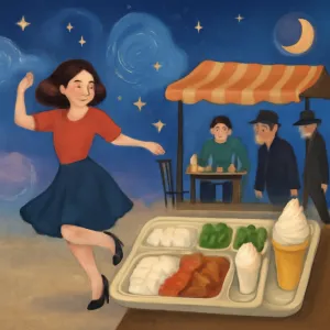 내가 어딘가에서 댄스하다가 장면이바뀌어 야외식당에서 급식판에다가 맛있는거에다가 후식으로아이스크림먹으러는데 다른식당으로옮기고있는데 야인시대몆명배우들이나오는꿈 [꿈해몽]