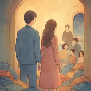 인연을끊은지 오래된 후배 와이프와 나란히 어딘가 찿아가다 되도라와 읒을갈아입려고 찿는데 방안에 옺가지들이 너브러져잊고 어른들과 애들이있음 [꿈해몽]