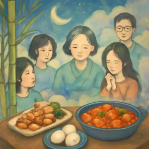 꿈에 대나무 탕수육  모찌떡  닭도리탕먹고 돌아가신어머니 그외 다른사람 나오고 옛직장사람 나오는거 [꿈해몽]