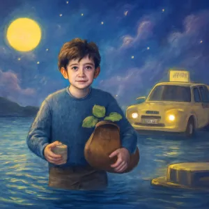 오만원짜리한가방하고 바지주머니에도 한가득해서 죽은동생한테 갈려고 하는데 집을 찾지못하고 가다가 물깊은곳에서 목까지오니 무서워서 다시나와 택시타고 50만원주고 가다가 깨여났다 [꿈해몽]