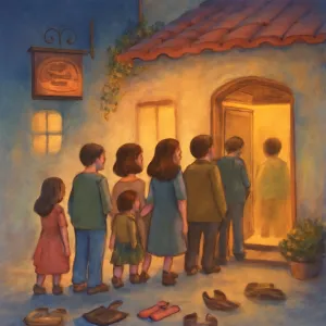 많은 사람들이 식당앞에 서서 줄을 서있는 곳에 잠시 신발을 벗어 놓았으나 금방 또 신발을 가져갔으며 찾으러 다니다 꿈깸. [꿈해몽]