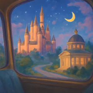 엄청 예쁜 큰 성을 봤고 멋진건물도 봤어 차안에서 
 [꿈해몽]