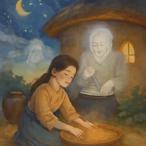 죽은부모니이 에히골집에서 어떤약을만들고 있고 나는 고은황토흙을 만지는모습 [꿈해몽]