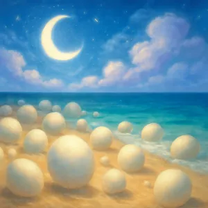 푸른바닷가모래해변가에아주큰알들이가득있었던꿈 [꿈해몽]