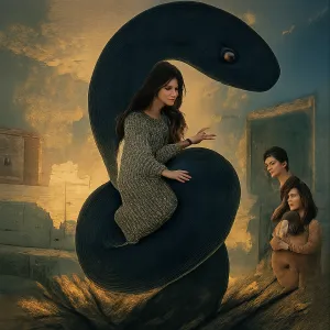 집에서 있었는데 갑자기 바닥이 들썩거리더니 집채만한 검은 구렁이이가 바닥을뚫고 나왔어요 저는 구렁이 등에타고 있었고 밑에서 가족이 위험하다 했는데 전 그냥 신기하고 멋있고 애뜻한 느낌이라 쓰다듬으면서 깼어요 [꿈해몽]