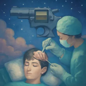 제머리에누가총을쏜거같아요그래서총알을빼내러가야지라며수술받으러가야겠다는꿈을꾼적이있어요 [꿈해몽]