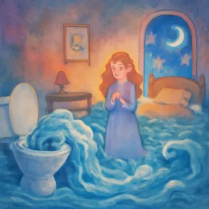 변기가 막혀 물이 넘쳐 온 집안에 가득 차는 꿈 [꿈해몽]