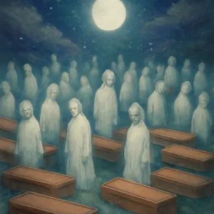 흰옷입은. 죽은사람이. 많이보임. 관도. 많음 [꿈해몽]