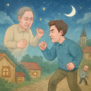 1  돌아가신  동네 아저씨하고  심한말로  말싸움  2 제가 운전면허학원 다니고  3 노동일 하는거  키작은사람이  나이가  있는데  싸움 하는거 봐서요. [꿈해몽]