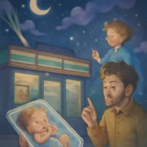 편의점에서 어묵과 대파를 샀는데 나올때 고기넣는 진공포장 되어있는 대에 15센치쯤 되어보이는 아기가 들어있었고 그걸본 아빠는 태워야 한다했는데 얼마뒤 5살짜리 애처럼 커져서 이번엔 유일하게 무찌를 방법이라면서 말을 하면 된다해서 말을 하니 그 아이는없어졌다 [꿈해몽]