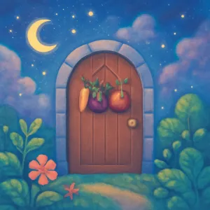 현관문에 과일채소 먹을거 걸려있는꿈 아는분이 걸고 가신거 [꿈해몽]