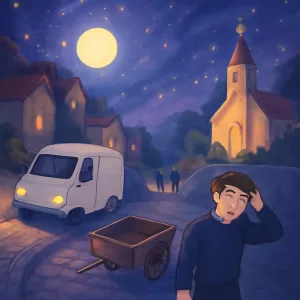 카고밴을 운전해 마을 윗동네 골목골목을 올라가다 어느 좁은 도로에 주차후 걸어서 내려와 성당 후배 에게 내차좀 같이 찾아줄수 있나 했더니 길거리 리어카 에서 잠시만요 하면서 친구가 어디로 사라져서 혼자 전전긍긍 하는꿈 [꿈해몽]