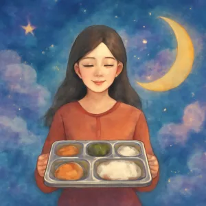 유명여자연예인분께서 급식소에서 저에게 웃으면서 밑반찬을 식판에 올려주는꿈 [꿈해몽]