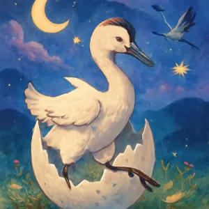 학이 큰 알 속에서 걸어 나온 꿈 [꿈해몽]