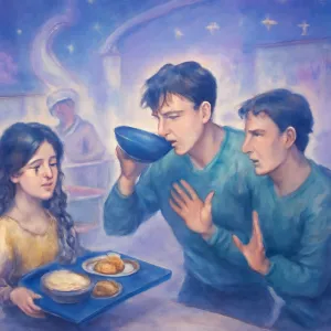 식당에서 배식받아 밥을 먹으려는데 누군가 내 국의 국물을 몰래 다 마셔버림 젊은 남자인데 따지며 시비가 붙음 싸우려는 걸 주변사람이 말림
 [꿈해몽]