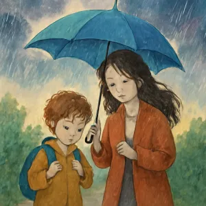 집에서 종이모형으로 만든작품이 갑자기  타서 수건같은거로  끄고  창문을 열음
초상집 가는데 엄마랑 같이  가는길에  갑자기 물벼락처럼 비가 내림 [꿈해몽]