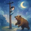 집에 가다가 길에 곰이 나한테 달려올때 전봇대 위로 올라간 꿈 [꿈해몽]
