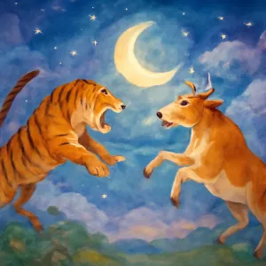 호랑이와 소가 싸운 꿈 [꿈해몽]